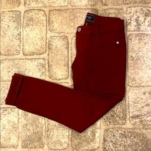 Juniors Maroon Jeggings
